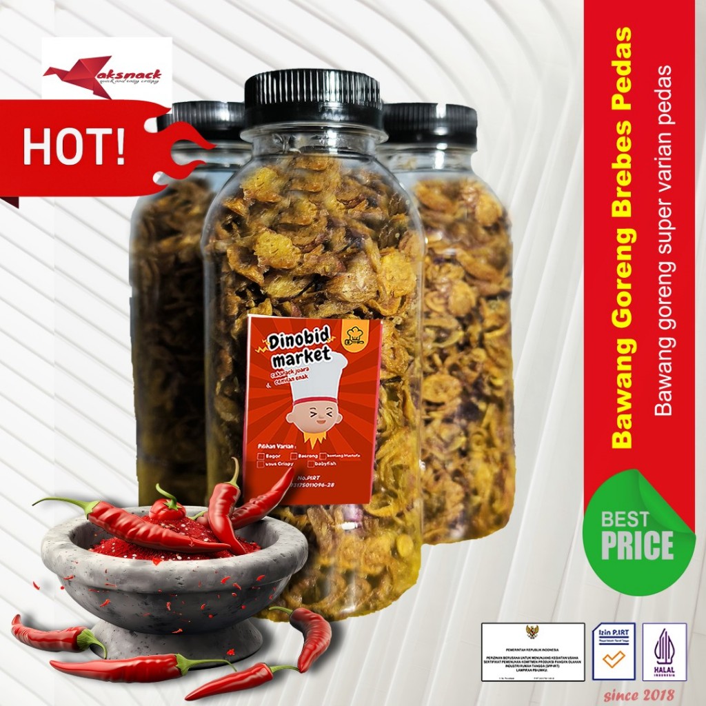 

BAWANG GORENG BREBES PEDAS GURIH CRISPY TANPA TEPUNG