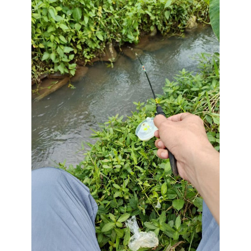 (NEW) Joran set wader super lentur murah panjang 120cm siap pakai mancing