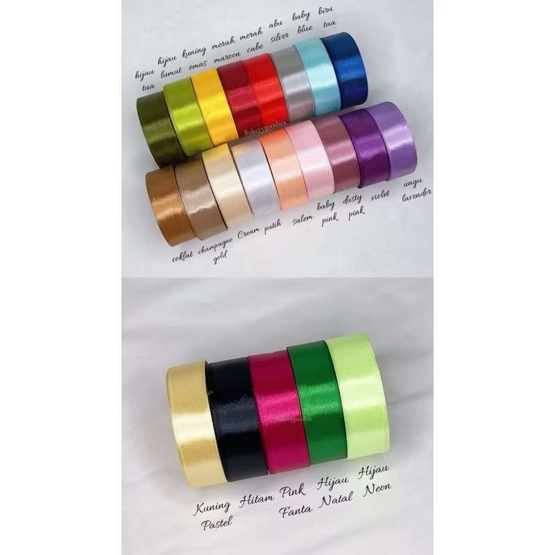 

Pita Satin Roll 1inch 2.5cm 20-25yard Pita Kado Hampers