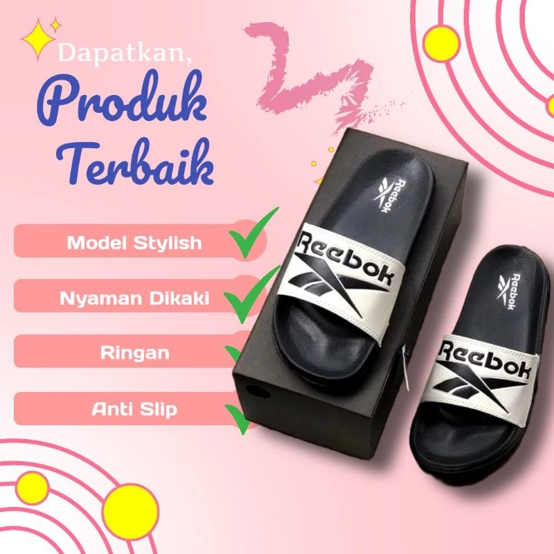 SANDAL SLOP PRIA REEBOK SANDAL SLIDE DISTRO PRIA SANDAL SPORT PRIA