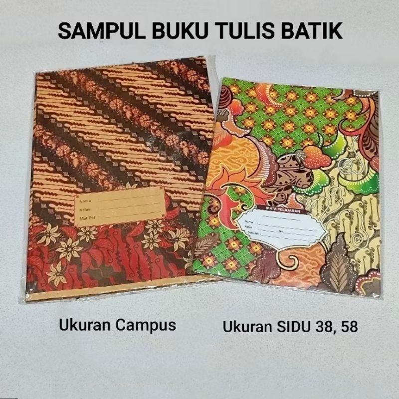 

1 Pak Sampul Buku Tulis Batik Isi 20 Lembar ( Kwarto & Boxy )