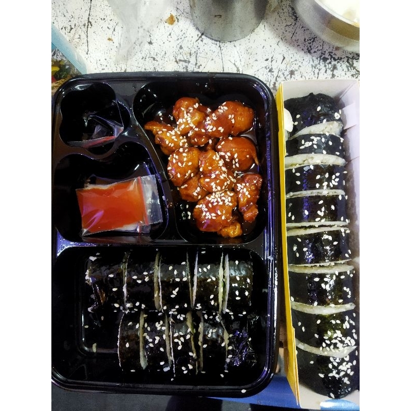 

Kimbap+chicken yangyeom