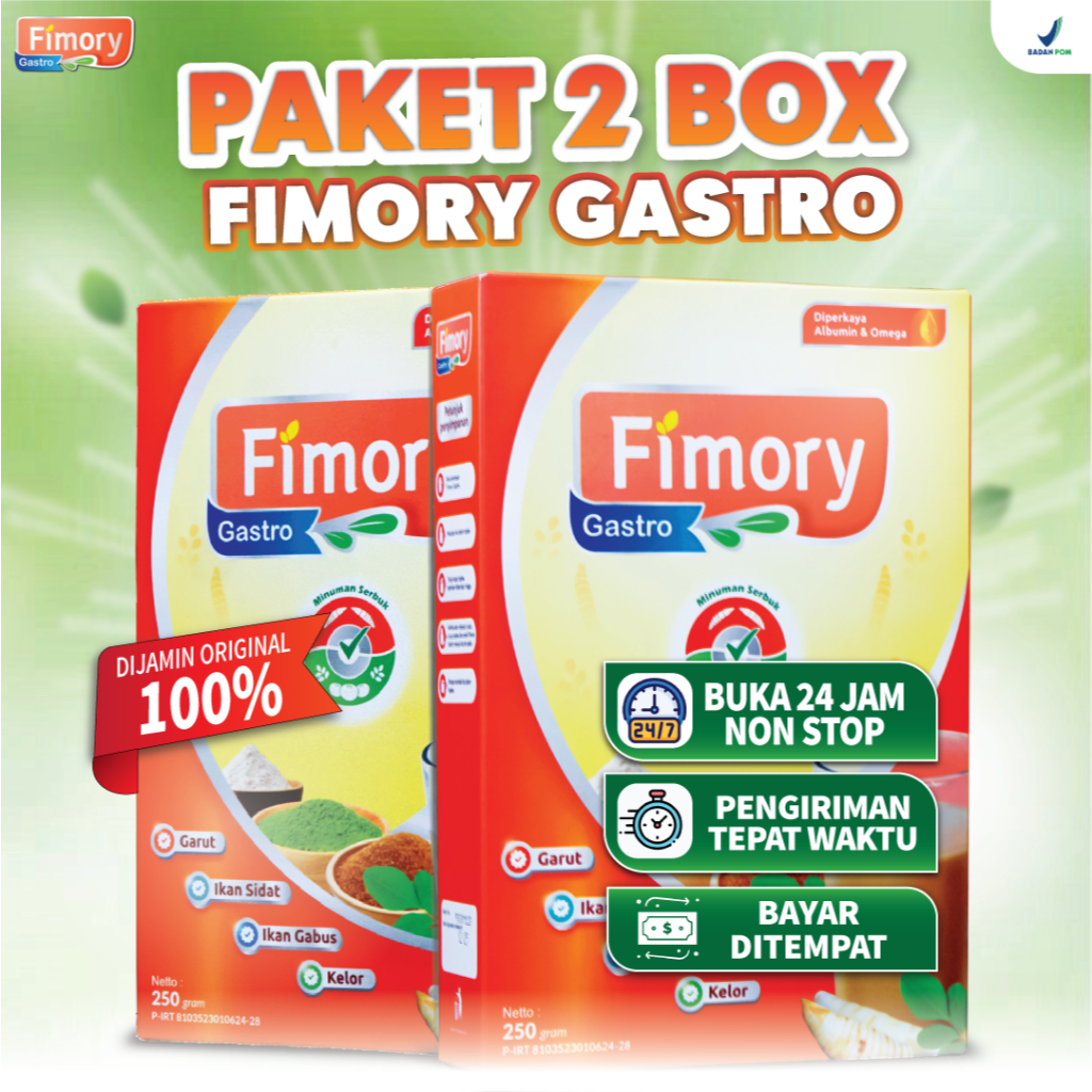 

Fimory gastro Ampuh Atasi Asam Lambung Gerd Dan Tukak Lambung Minuman Sereal Umbi Garut 2 Box