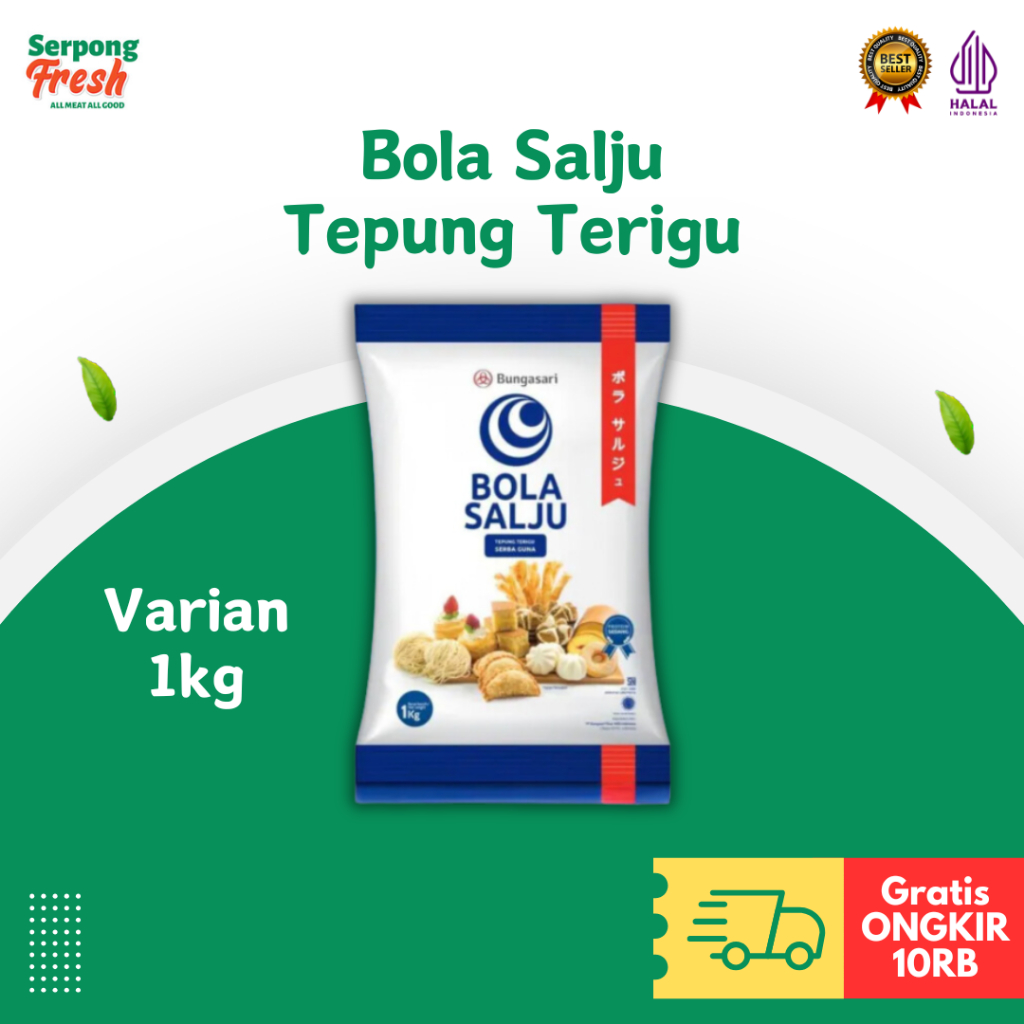 

Bola Salju Tepung Terigu Serbaguna 1kg Bungasari