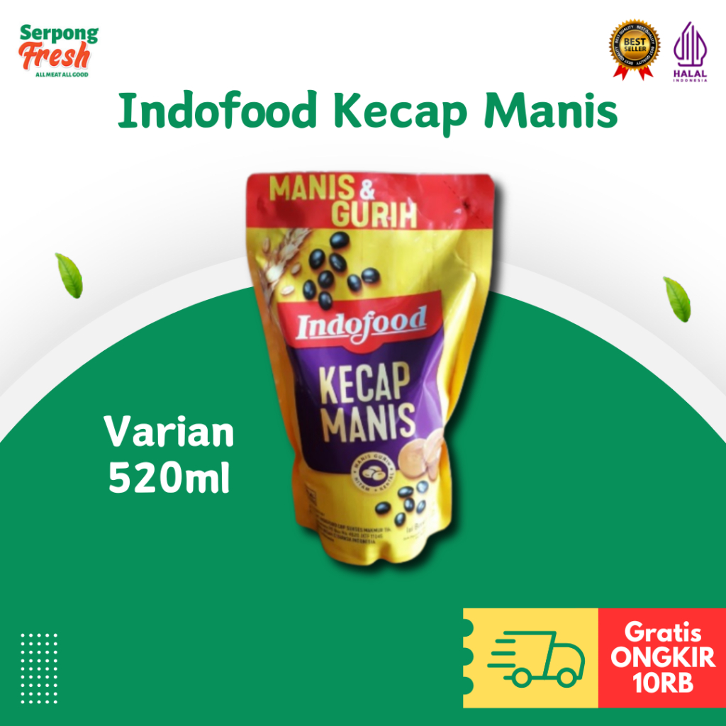 

Indofood Kecap Manis Pouch 520 ml Formula Baru