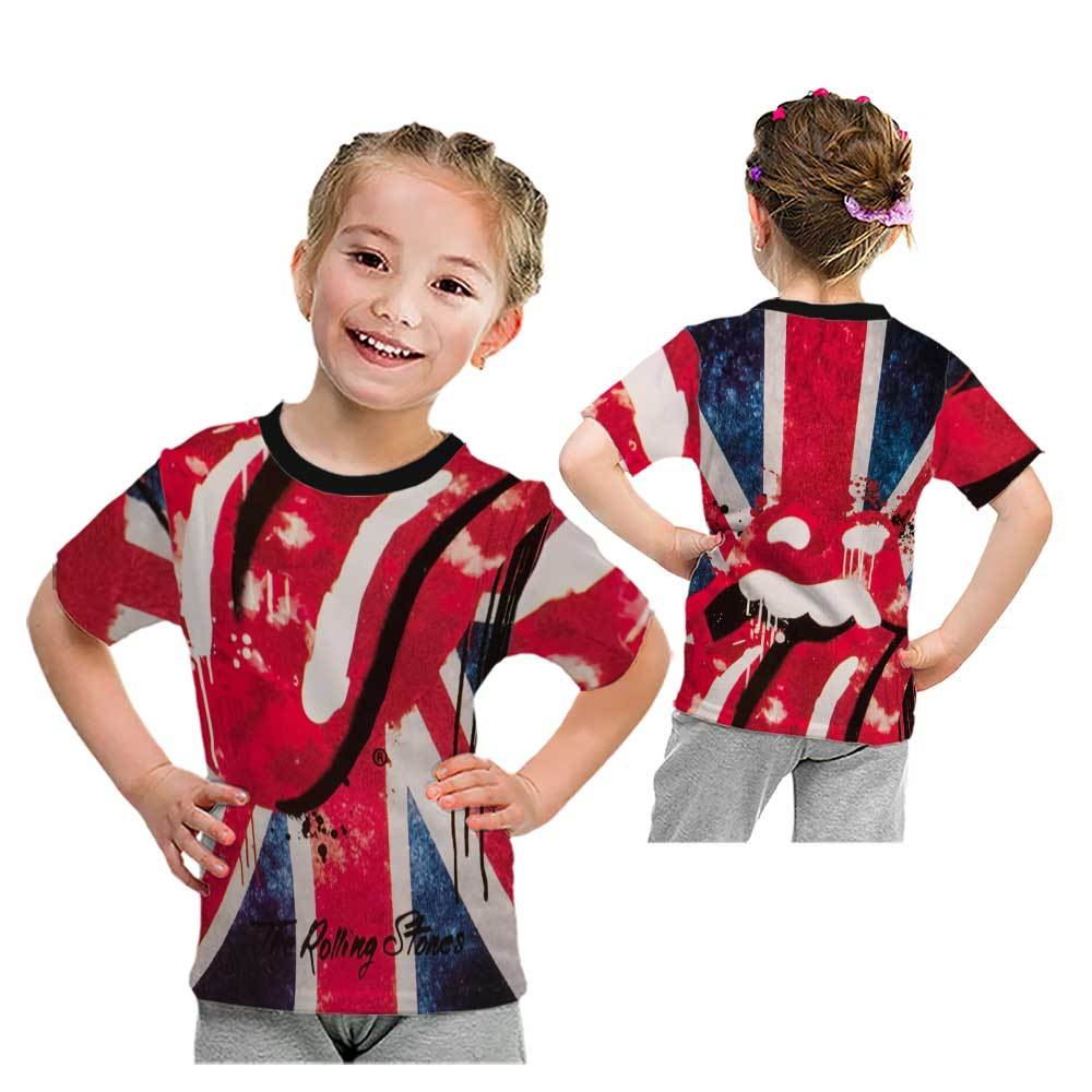 Baju Kaos Atasan Anak Bahan Jersey Rolling Stones
