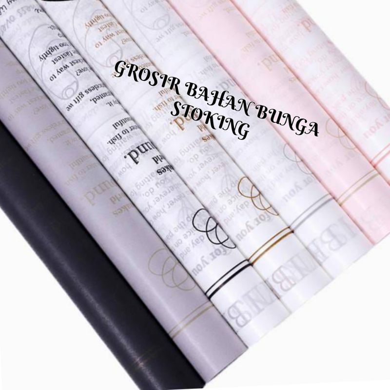 

FREE PACKING Flower Wrapping Aesthetic Paper Quote Newspaper Craft Non Waterproof Free Packing Kertas Kado Motif Magazine Koran