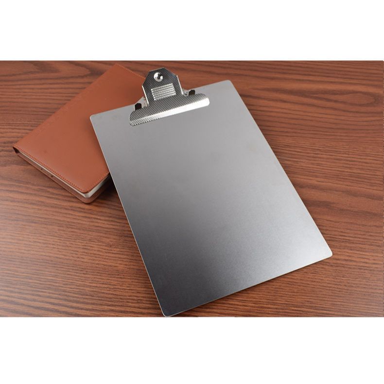 

CLIPBOARD PAPAN FOLDER BAHAN STAINLESS TAHAN KARAT PAPAN TULIS A4 KLIP ALAS TULIS 304
