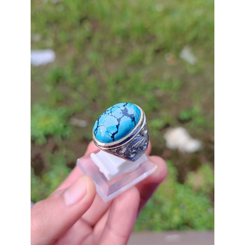 aksesoris/cincin/batu akik/batu alam/pirus tibet/murah meriah/