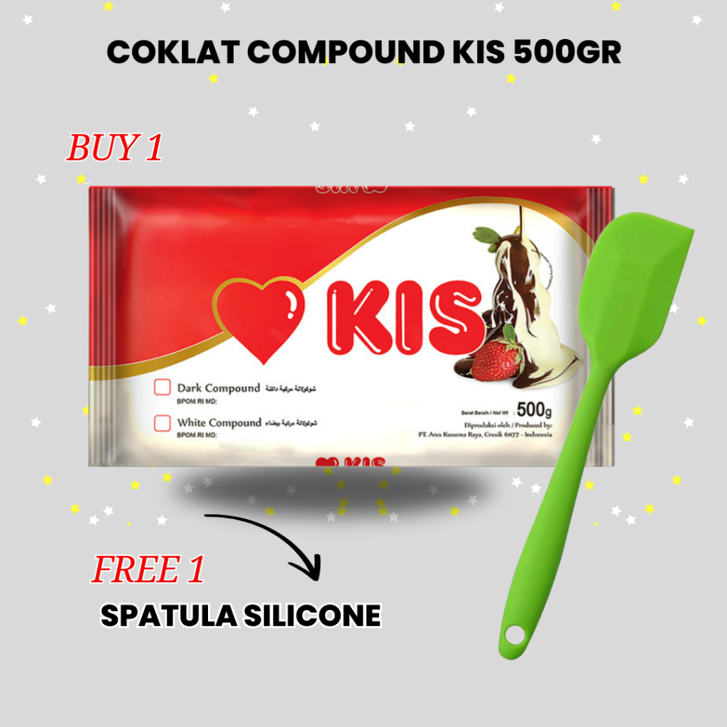 

KIS COKLAT COMPOUND 500GR FREE SPATULA SILICONE