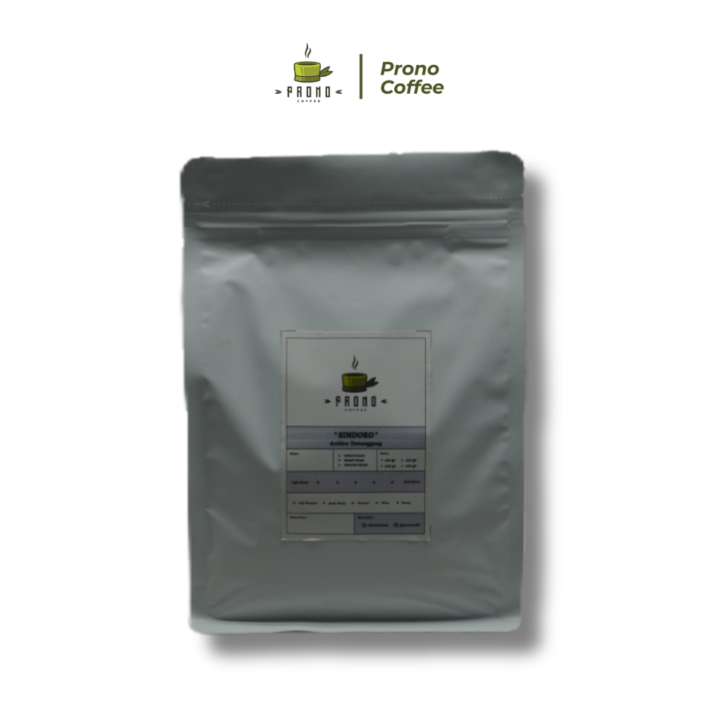 

KOPI ARABICA SINDORO TEMANGGUNG 500 GRAM - PRONO COFFEE