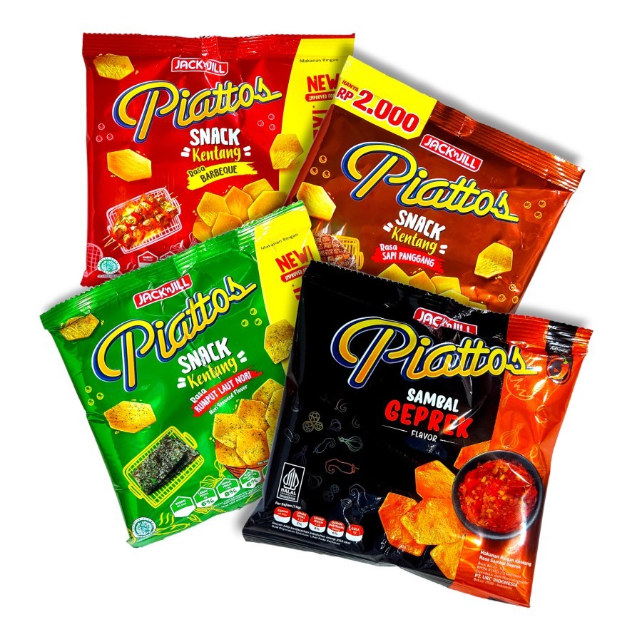 

Piatos Snack Kentang All Varian ( 1 Renceng Isi 10 Pcs ) -Cemilan ciki