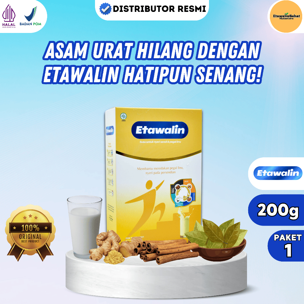 

ETAWALIN ORIGINAL SOLUSI ASAM URAT AMPUH - Terbuat Dari Bahan Herbal Yang Ampuh Mengobati Asam Urat