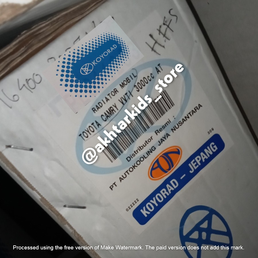 Radiator Toyota Camry MCV30 3000cc Matic Koyorad 2002 2003 2004 2005 2006