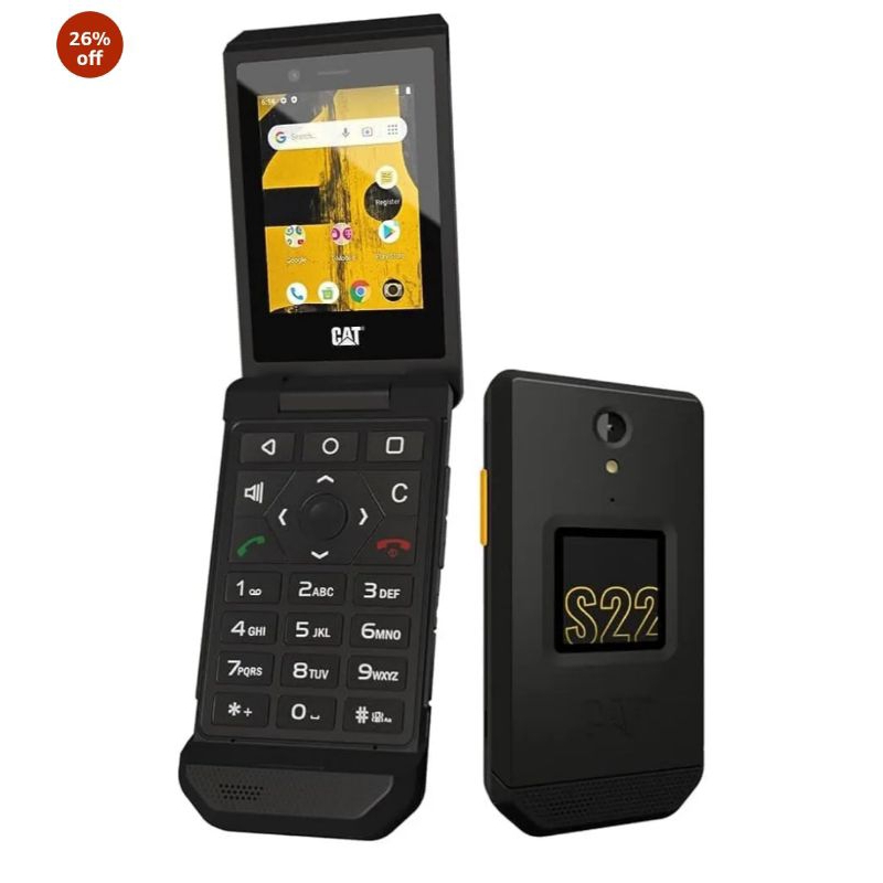 Cat S22 Flip 4G Caterpillar Hp Handphone Android Outdoor Lipat Keypad IP68 Rugged Phone Flip