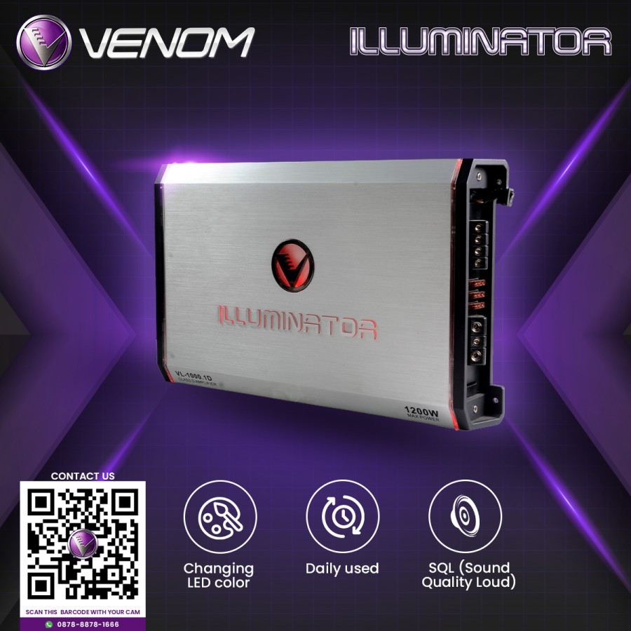 Power Monoblock Venom Illuminator VL1000.1D ORIGINAL VENOM