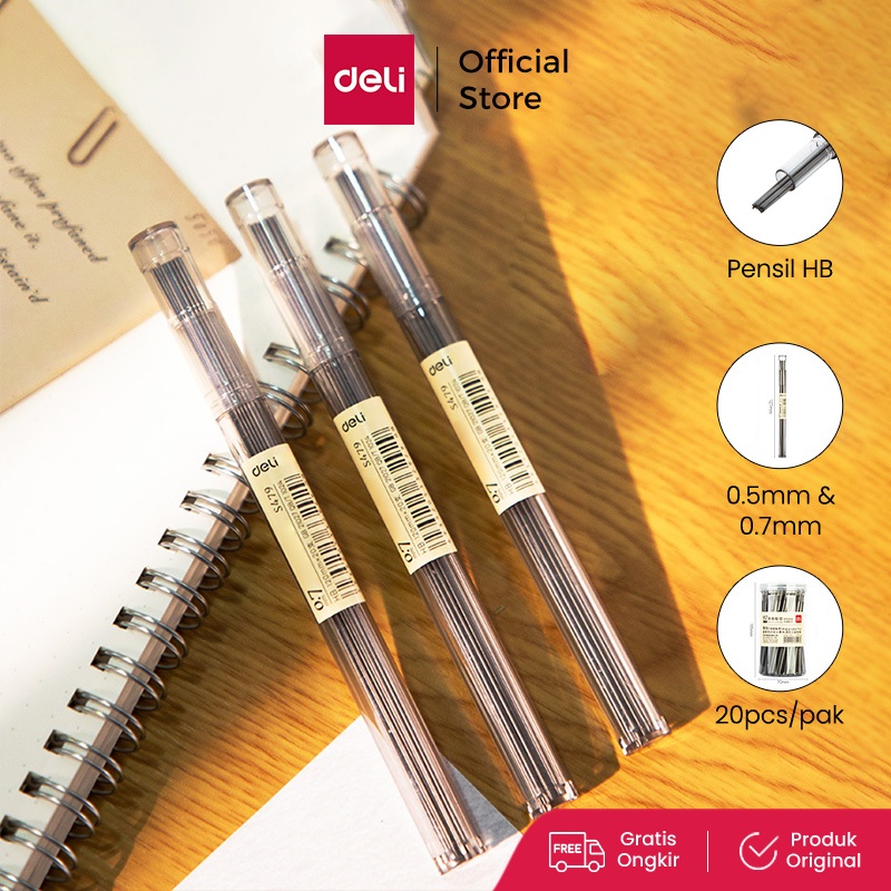 

Deli Mechanical Pencil Lead / Isi Pensil Mekanik Refill HB Tidak mudah patah S47X
