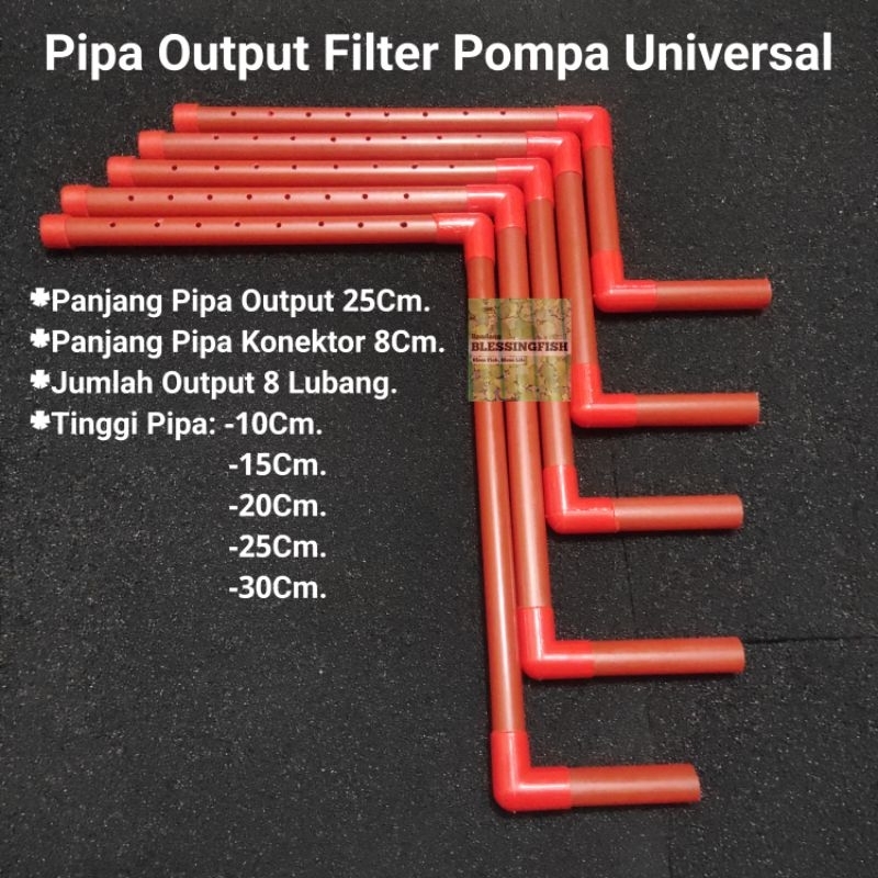 Pipa Output Filter Pompa Universal Panjang 25Cm Pipa Lubang Filter Aquarium Kolam Pipa Output Lubang