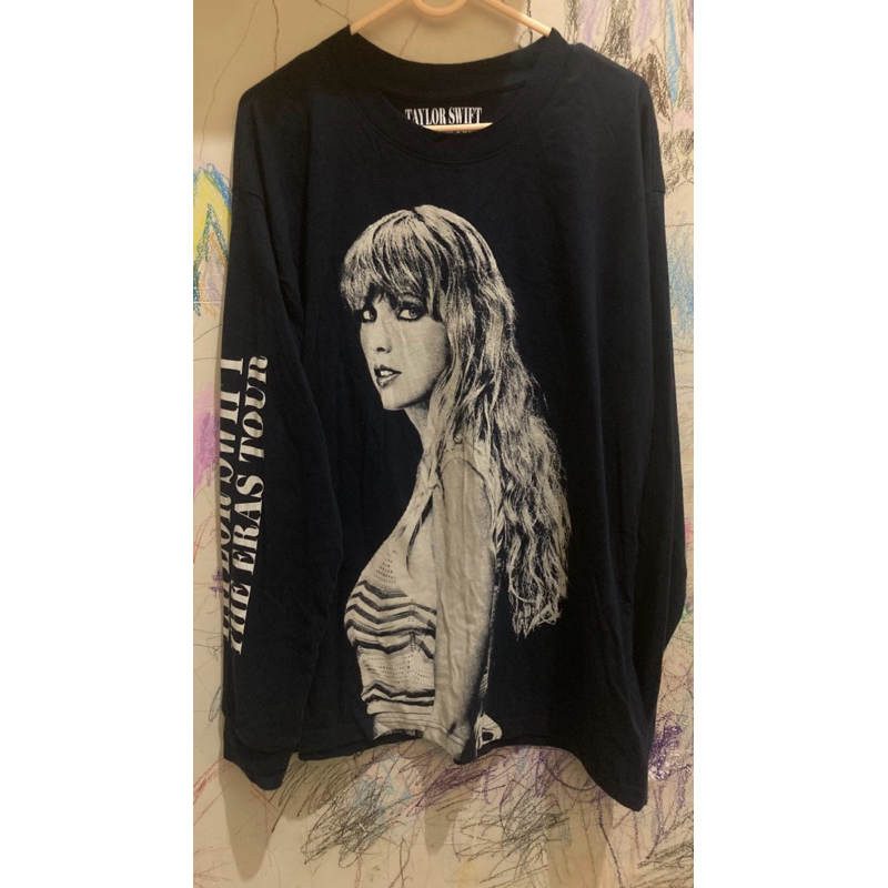 TAYLOR SWIFT MIDNIGHTS BLUE LONG SLEEVE SHIRT THE ERAS TOUR ORIGINAL MERCH