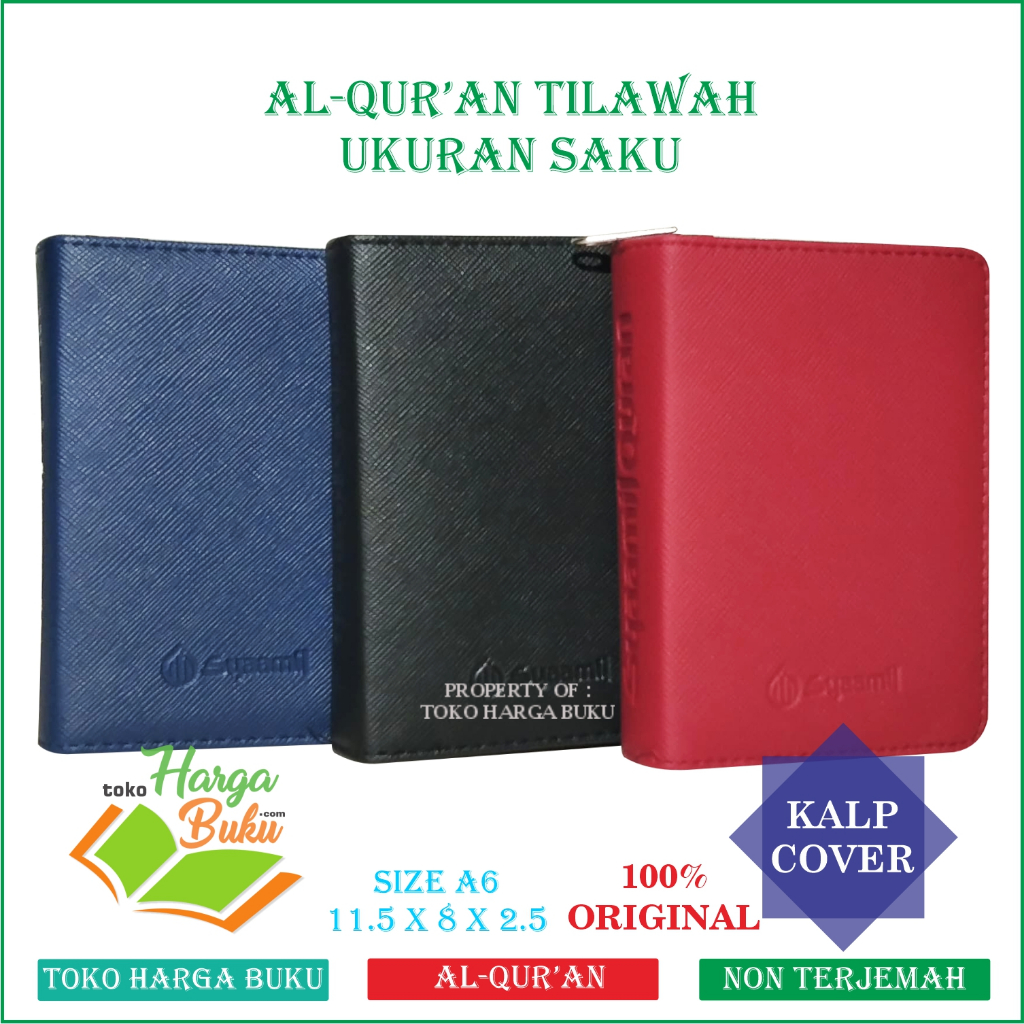 Al-Quran Mina Pocket JAKET Ukuran Saku A7 Al Qur'an Tilawah Mina A7 Cover Kalp Mushaf Al-Quran Saku 
