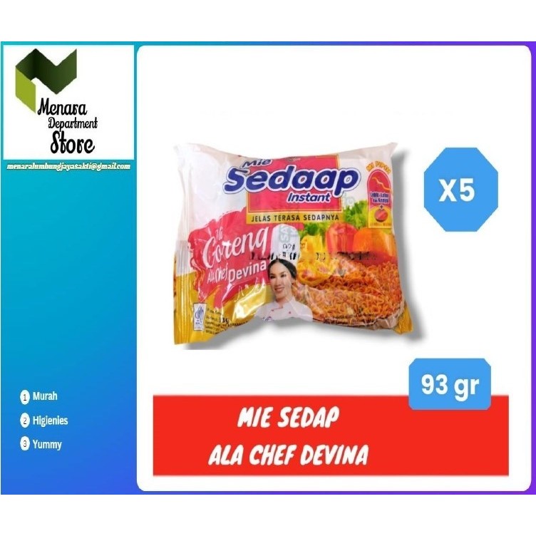 

Mie Instant MIE SEDAAP GORENG ALA CHEF DEVINA - ( HARGA 5 PCS )