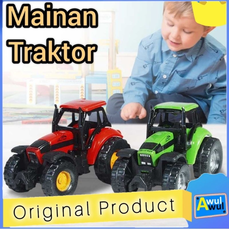 Mainan Anak Kendaraan Traktor Miniatur Tractor Diecast Tracktor