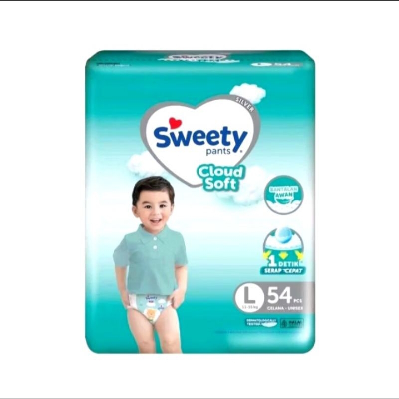 POPOK BAYI SWEETY SILVER PANTS UKURAN JUMBO L54