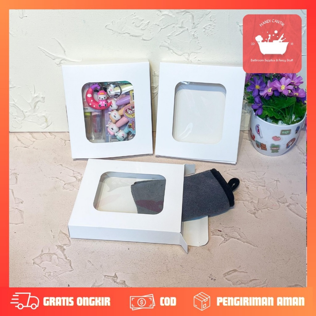 

PACKAGING BOX HIJAB PUTIH MIKA POLOS 17 X 3 X 17 CM MN-1802 HAMPERS KAIN BATIK NIKAHAN SOUVERNIR POLOS