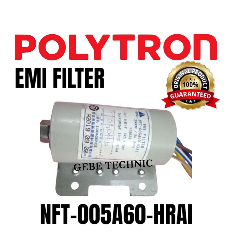 KAPASITOR EMI FILTER NFT-005A60-HRA1 ORIGINAL CAPASITOR MESIN CUCI POLYTRON