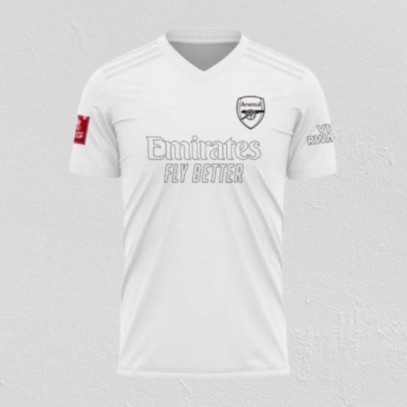 Jersey Arsenal White Spesial Edition FA cup 2021/2022 Full printing
