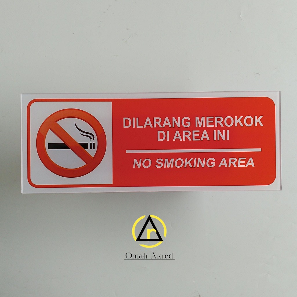 

Akrilik Dilarang Merokok Di Area Ini - No Smoking Area - Akrilik Penanda