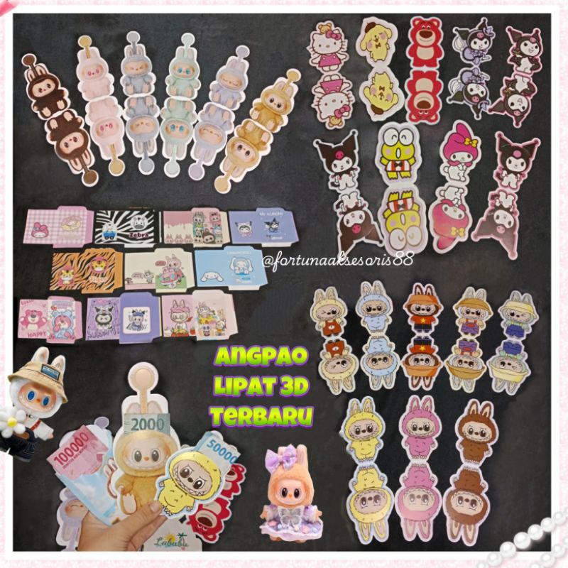 

(5PCS) ANGPAO LIPAT LEBARAN 2SISI TERBARU / ANGPAO IMLEK LABUBU SANRIO / AMPLOP 3D IDUL FITRI KARAKTER LUCU / ANGPAU SINCIA GEMOI / AMPLOP VIRAL / PLB7321