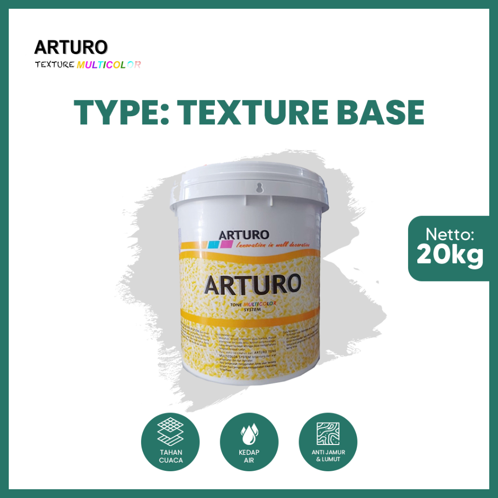 ARTURO Cat Texture Type Texture Base 25KG (PAIL) – Cat Dinding Premium dengan Efek Tekstur
