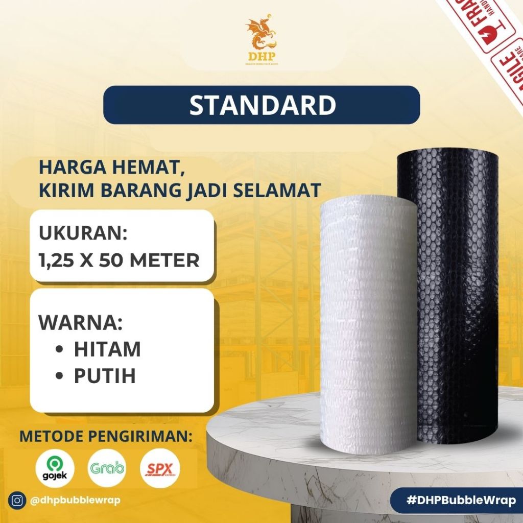 

Bubble Wrap Core 1 Roll 1,25 Meter x 50 Meter - Standard