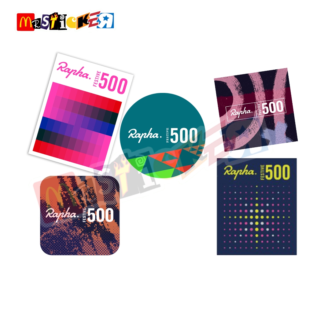 

sticker Rapha festive 500 stiker cyclist