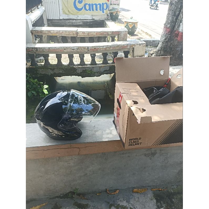 Helm kyt kyoto hitam glossy