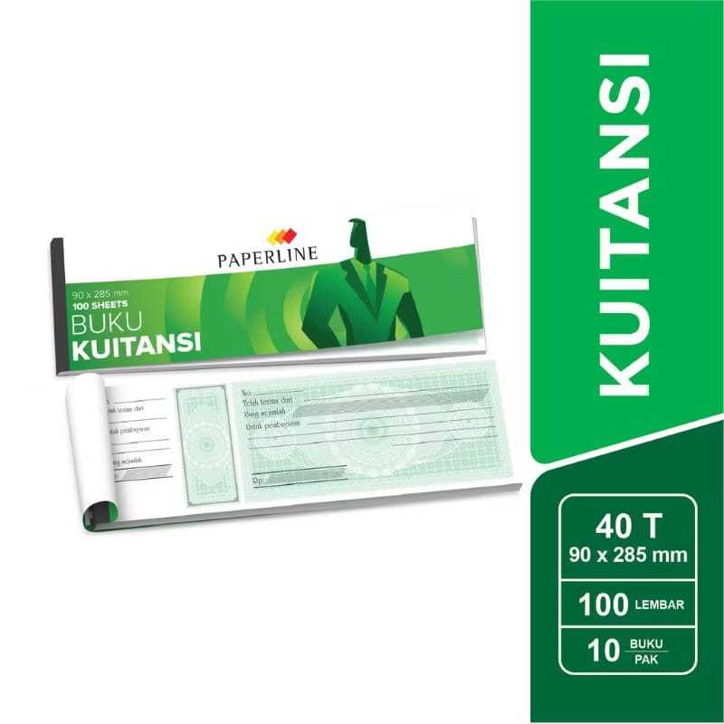 

Paperline Buku Kwitansi 90 x 285 mm 40lbr - PPL KT 40 T