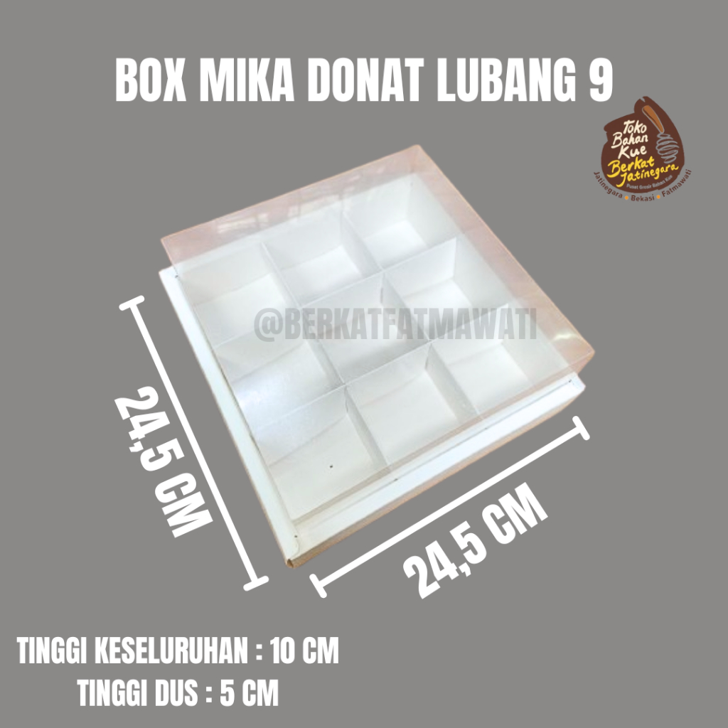 

DUS DONAT LUBANG / DUS DONAT TEBAL SEKAT / BOX MIKA DONAT