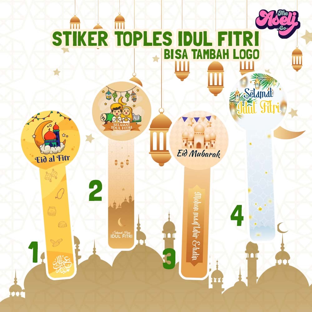 

(24pcs) Stiker toples lebaran, stiker segel toples Idul Fitri