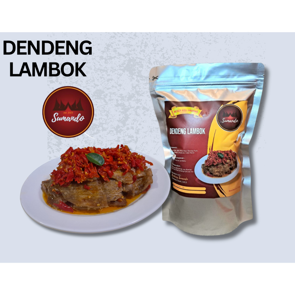 

DENDENG LAMBOK SUMANDO / DENDENG BASAH /DENDENG BALADO / DENDENG BATOKOK/ FROZEN FOOD/ READY TO HEAT/ READY TO EAT