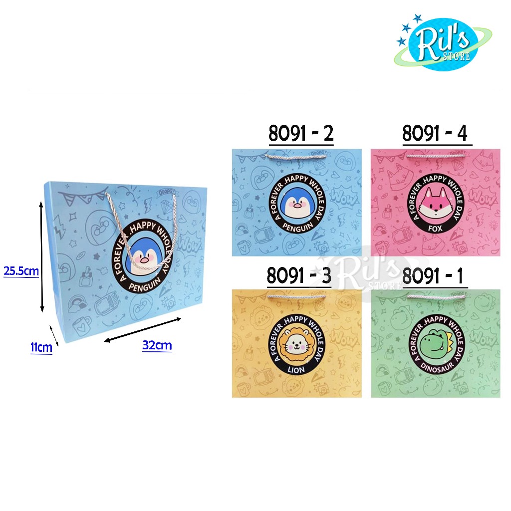

RB PAPERBAG GLOSSY PREMIUM BESAR 32x11x25,5CM - PAPERBAG PARTY - KADO - TAS LEBAR SAMPING 32 X 11 X