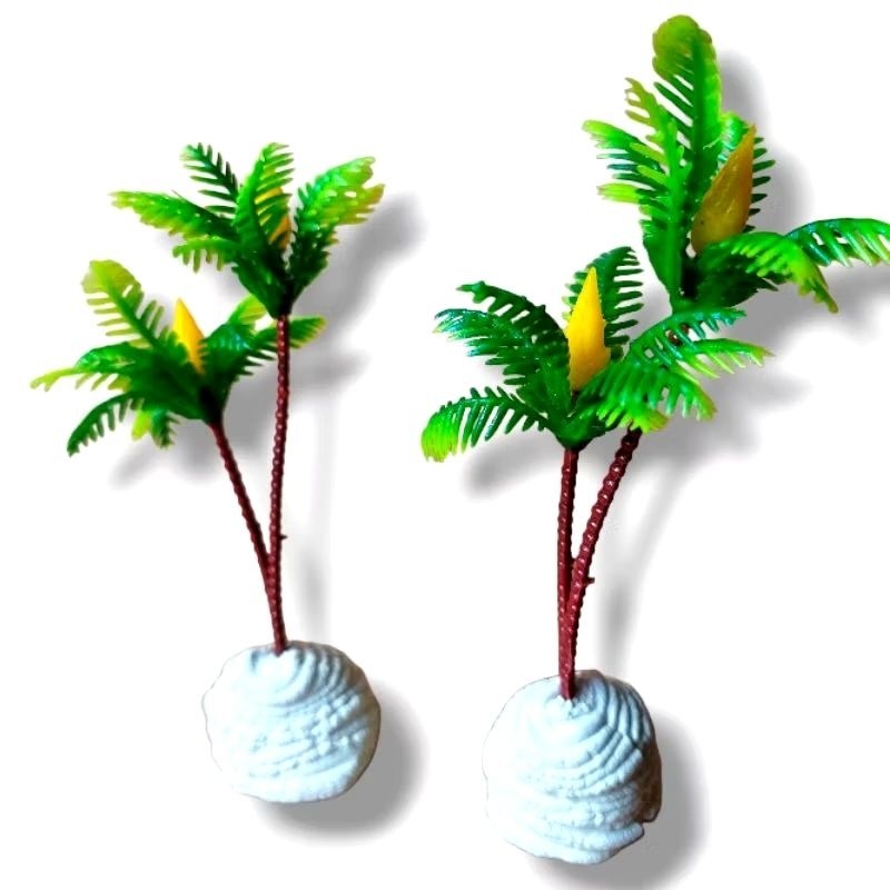 Hiasan aquarium pohon kelapa
