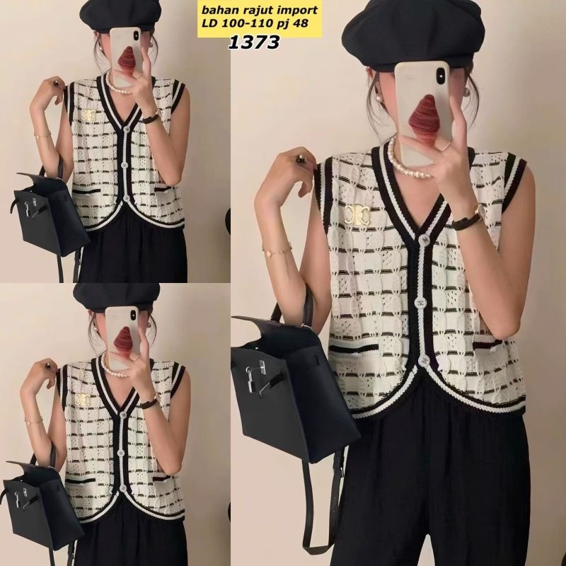 Cardigan vest rajut rompi tanpa lengan 1373