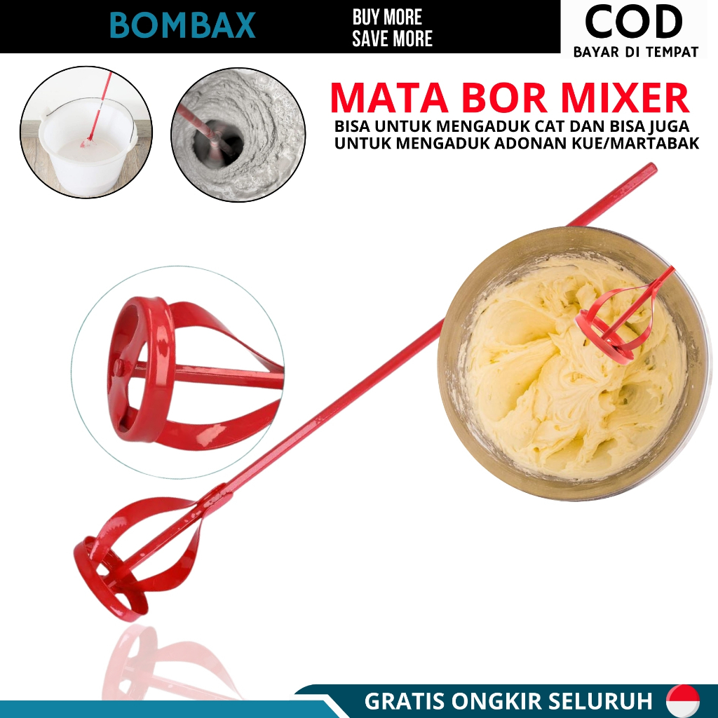 Tangkai Pengaduk Cat Semen Tangkai Mixer Bor Cat Semen Sabun