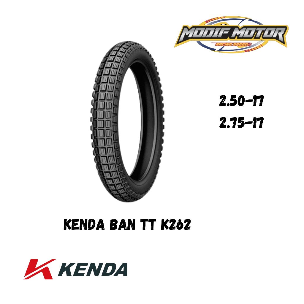 KENDA (TT) K262 RING 17 BAN LUAR MOTOR Sepeda Motor HONDA WIN,GRAND,SUPRA,C70 Original