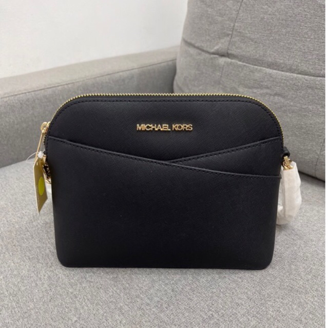 TAS WANITA MK MICHA3L KORS JET SET MEDIUM DOME CROSSBODY BLACK