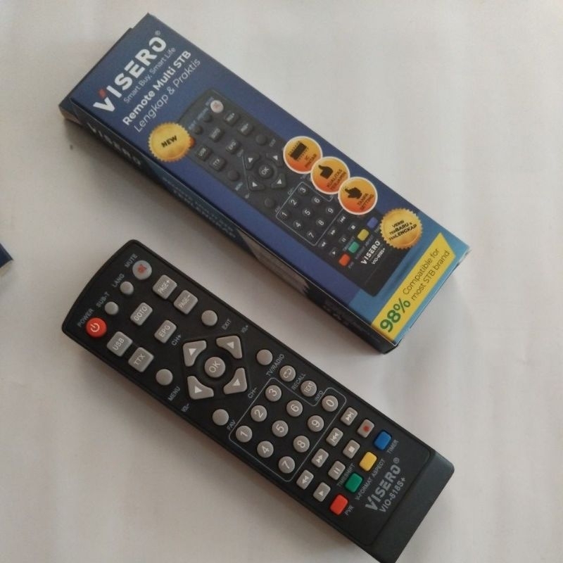 Remot Multi Set Top Box STB DVB T2 Terlengkap Visero VIO-818S