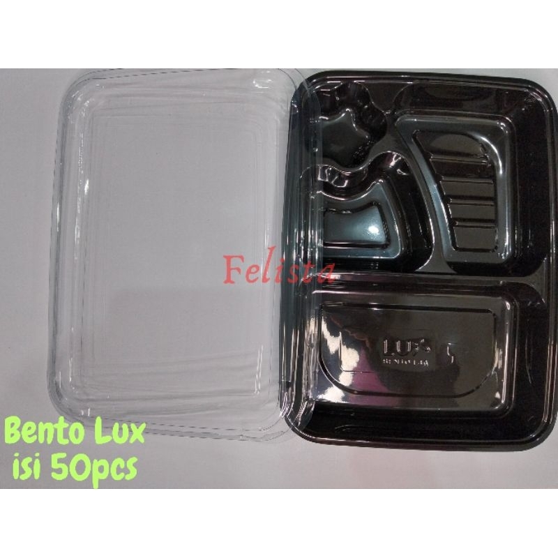 Mika Bento LUX hitam /Bento hitam [isi 50pcs]