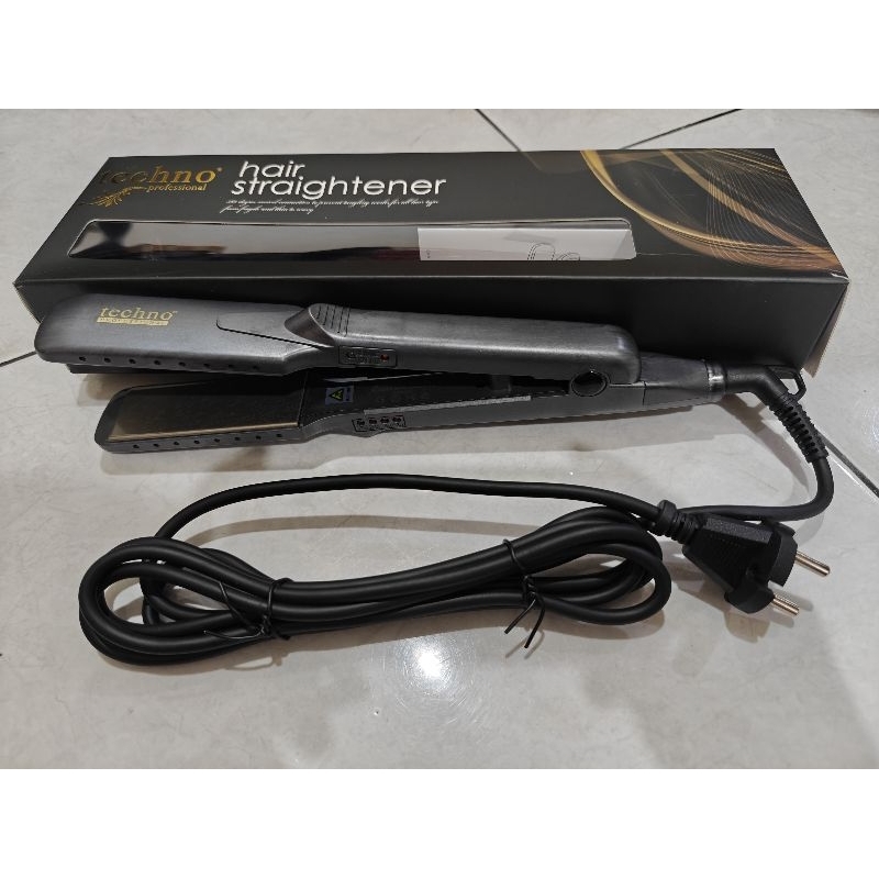 Techno PRO - 3228 / Catokan Rambut Plat Lebar IONIC + OZONE