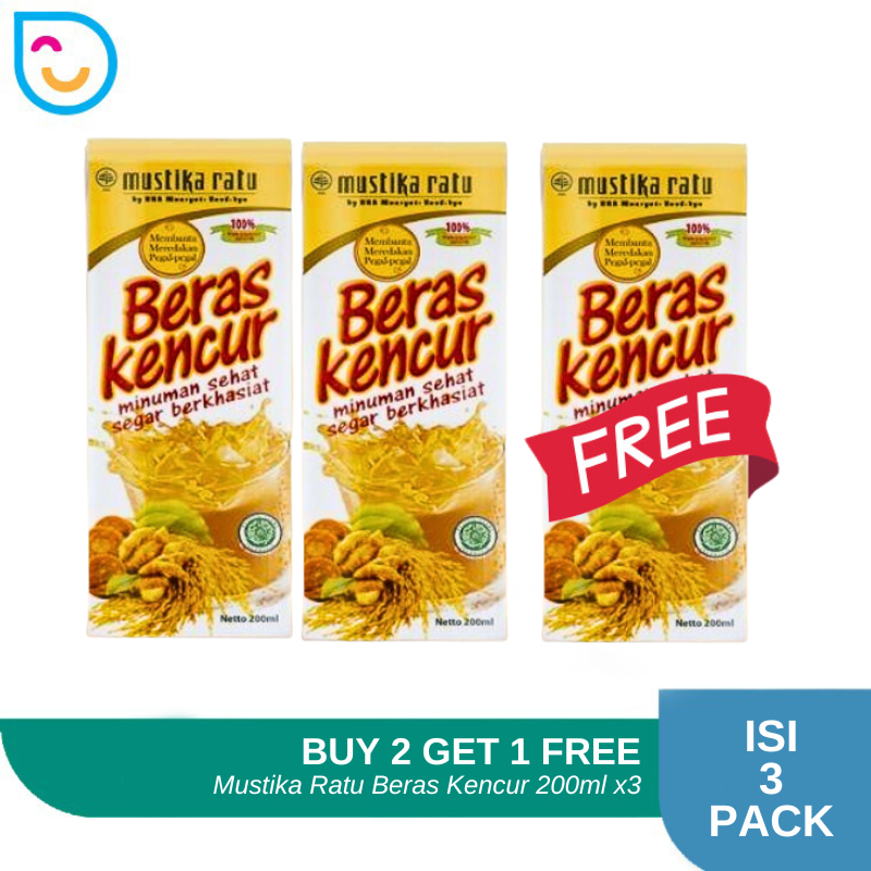 

Beli 2 Gratis 1 Mustika Ratu Minuman Beras Kencur 200 ml - Jamu Tradisional